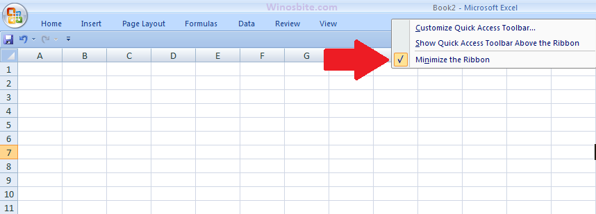 clear all formatting excel 2007